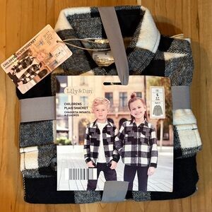 Lily & Dan Children's Plaid Shacket size 6-7